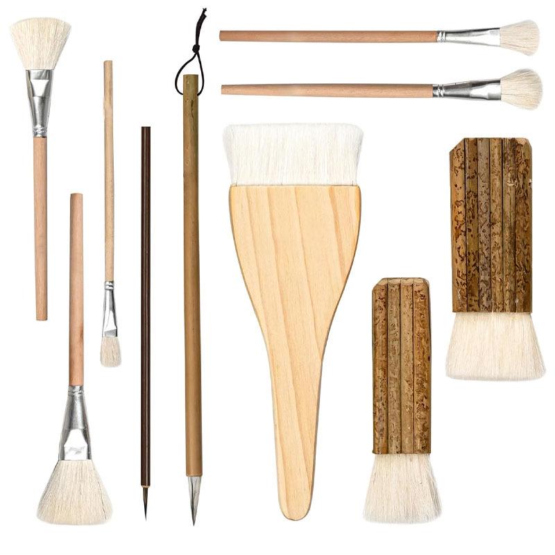 Gold Tip Ceramic and Watercolor Paint Brush Set - Boutique S Series