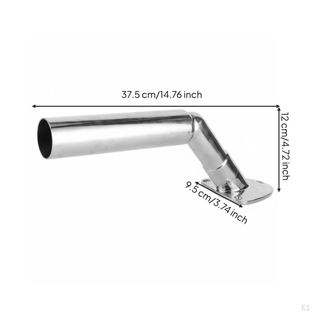 Support de canne à pêche pour bateau en acier inoxydable poli miroir Pêche Marine