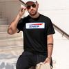 SNCF Heavyweight Retro Printed Pattern Fun Round Neck T-shirt for Daily Comfort