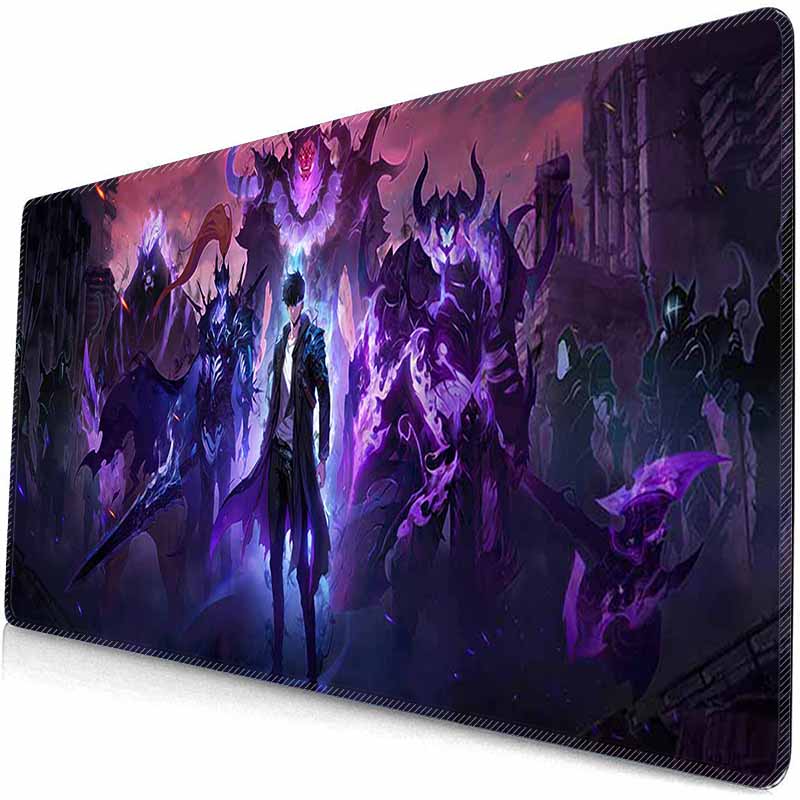 Gamer Large Mouse Pad S_Solo Levelings Rubber Mouse Mat Anime Gaming Mousepad Game HD Print Keyboard Pad Non-Slip Desk Mat