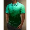 Kleurrijk Patroon Design Korte Mouw Polo Shirt Heren Mode Geprint Buiten Zomerkleding Comfortabel Polyester Vezel