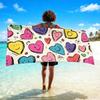 1pc Charity Love Bazaar Theme Beach Towel, Charity Bazaar Festival Beach Towel, Memphis Style,Flow State Zone, Emotional Palette