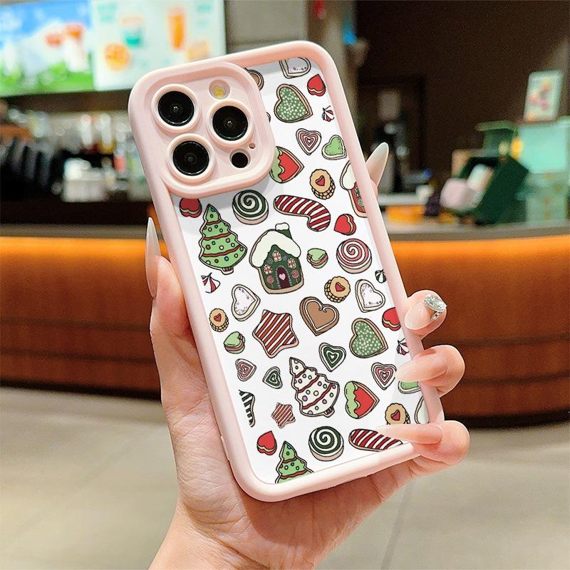 Christmas pattern for iPhone16ProMax phone case 14 Apple 13 matte 11/12/15 plus premium