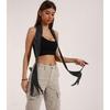 Women Skinny Scarf Thin Choker Belt Blingbling Long Tie Scarf Bag Handle Wrap