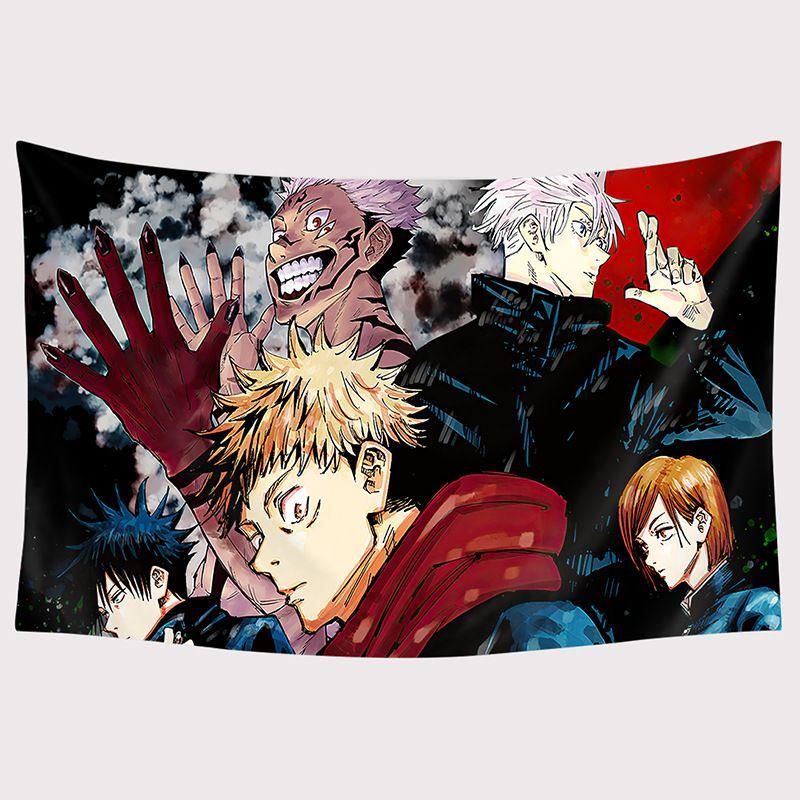 Jujutsu Kaisen Anime Tapestry Background Cloth Home Wall Hanging Decor Printing