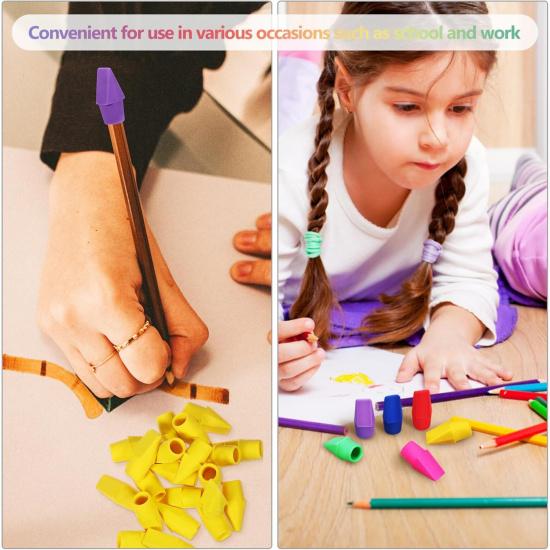 Ciieeo 120Pcs Cap Erasers for Pencils Toppers Erasers Mixed Color Pencil Top Erasers Stationery Supplies for and Teachers