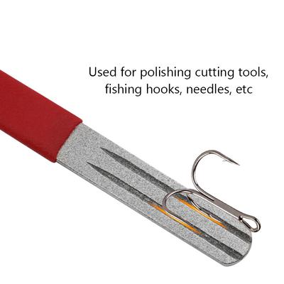 Portable Outdoor Double Groove Fishing Hook Sharpening Hone Fishing Grinding Hook Sharpener Tool Fishing Accessories