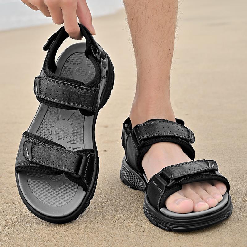 Fashion New Design Mens Light Sandals Casual Summer Beach Open Toed Sandals Outdoor Wear Anti-Slip Slippers Cool Slides Shoes Flip Flops