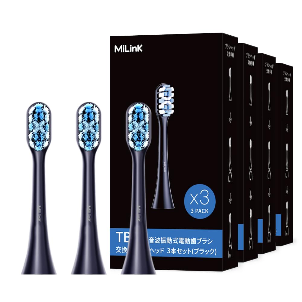 MiLink TB02 Electric Toothbrush Set of 12 Dedicated Replacement Brush Replacement Brush Dupont Brush Soft with Cap Children Adults Whitening Genuine
