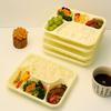 Disposable Rectangular 4-Compartment Lunch Box with Lid