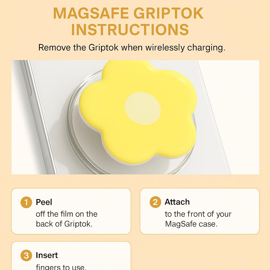 [K-Aesthetic] Magsafe Magnetic Flower Phone Grip & Kickstand