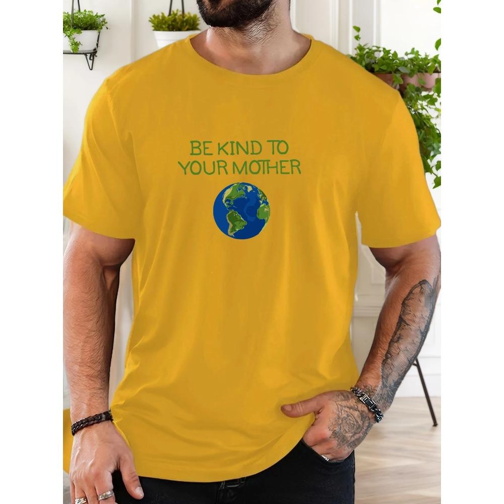 Herren Muster Sommer Freizeit Rundhals Kurzarm T-Shirt