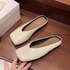 Fashion Korean Thick Heel Cool Slippers for Women 2025 Spring New Comfortable Soft Bottom Foot Cover Bag Head and Half Drag Women Flats