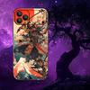 Giappone S-Samurai Custodia per Telefono Per iPhone 17,16,15,14,13,12,Pro,Max,Plus,E,SE4,Air,Mini Scatola Morbida Nera