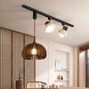 Retro restaurant track spotlight, movable bar counter pendant light, minimalist dining table, dining room front desk lamp