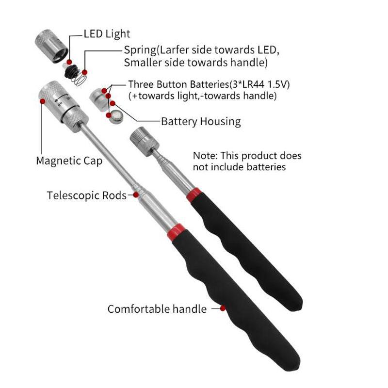 Mini Portable Telescopic Magnetic Magnet Pen Handy Tools Capacity for Picking Up Nut Bolt Extendable Pickup Rod Stick