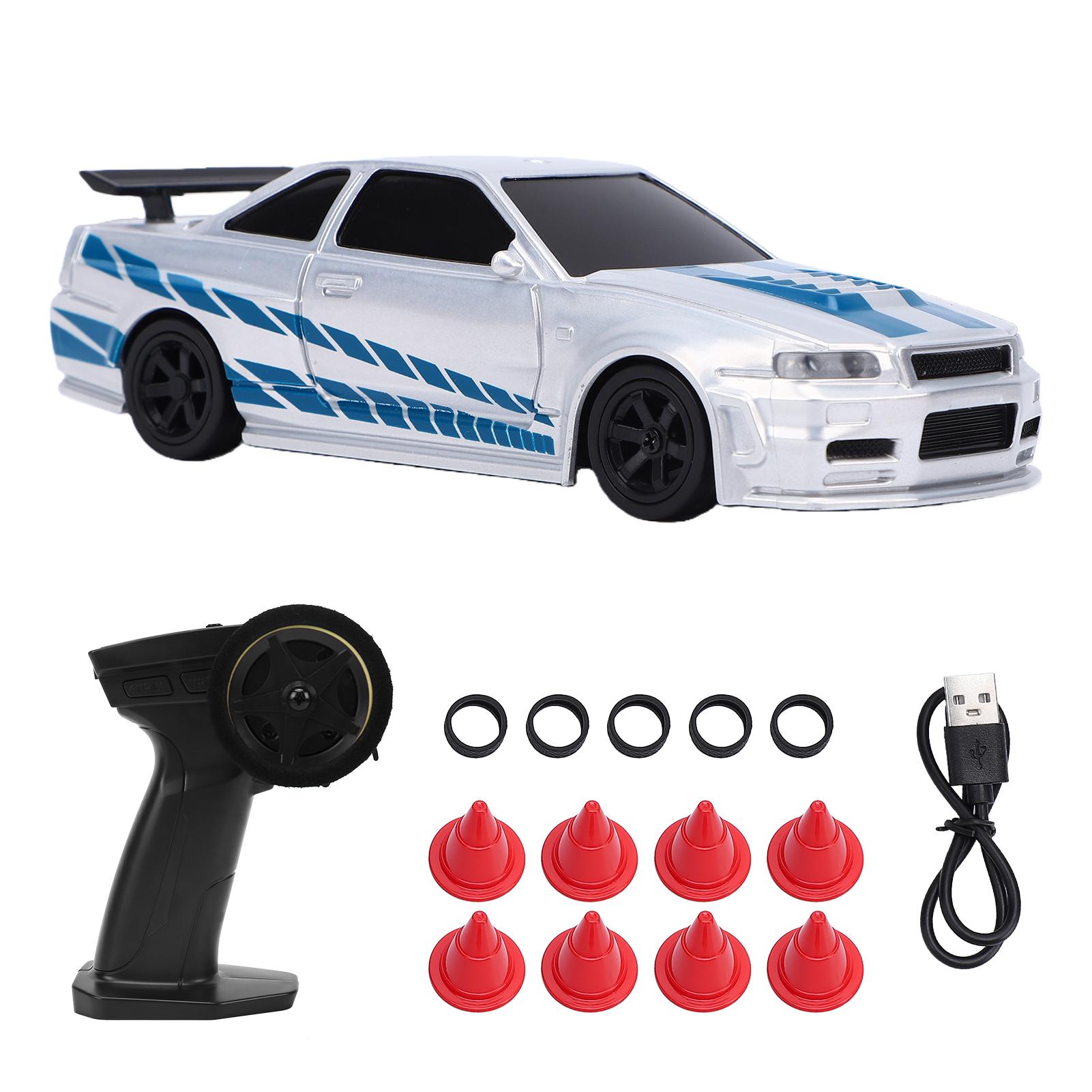 1 43 Scale Remote Control Drift Car 2.4G RC Racing Cars with LED Lights Gyro 4WD High Speed