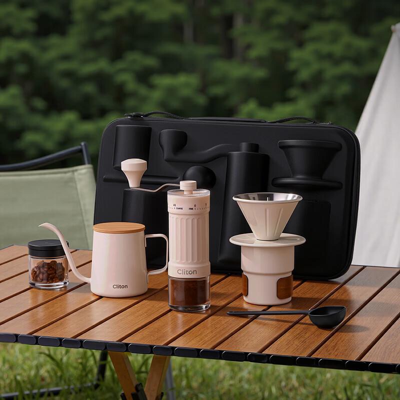 Cliton Hand Coffee Grinder Pour-Over Set