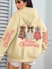Merry Christmas Colorful Bow Tree Print Pattern Hoodie Jumper Autumn And Winter Sweater