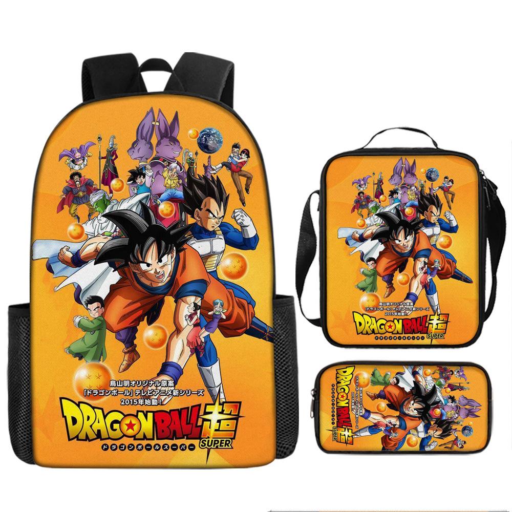Dragon Ball Student School Bag Cartoon Dragon Ball Super Children'S Backpack, Satchel Pencil Case