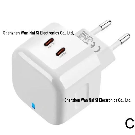 Double C 40W Dual PD Multi-Functional Fast Charger with UK/EU/US Plug