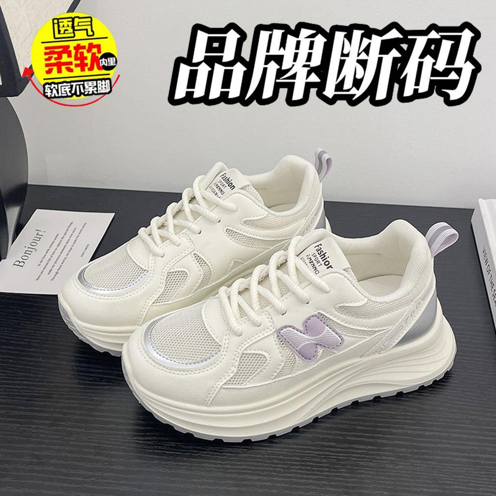 Daddy shoes women's mesh 2025 new summer fashion small thick-soled breathable light fried street sneakers tide