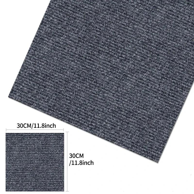 Self Adhesive Floor Carpet Stickers Square Rugs Peel and Stick Mat DIY Flooring for Kitchen Dining Room Bedroom Home Decor 30cm