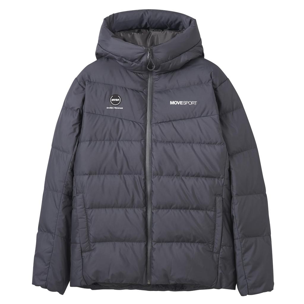 Move Sports Down Jacket by Waterproof Size L Descente, Lightweight, Cold-Resistant, Windproof, Water-Repellent, Zipper, Rainproof, BK00(ST4FDJ00M),