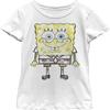 Camiseta Infantil de Manga Curta Bob Esponja Calça Quadrada Bob Paint para Meninas Nickelodeon