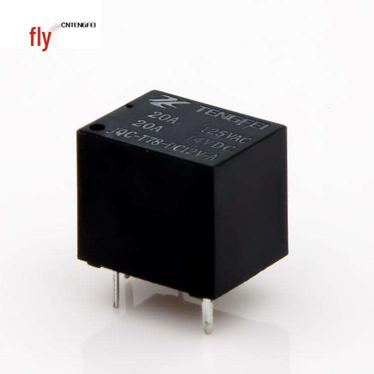 Tengfei 12V Automotive DC Relay, 4-Pin, 20A, Normally Open