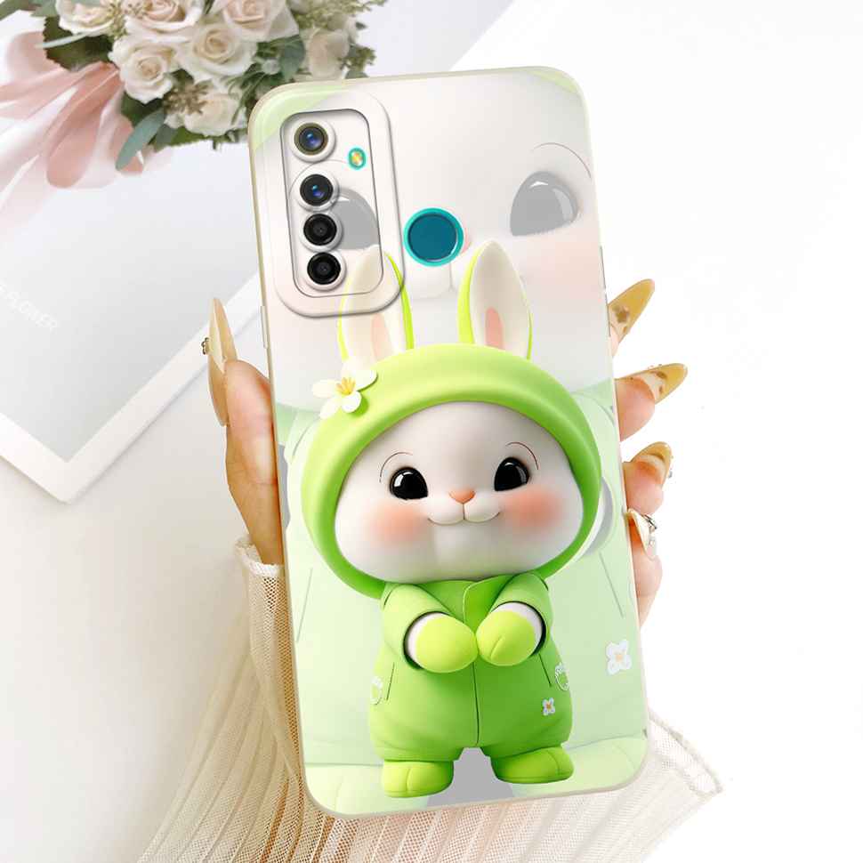Shockproof Case For Realme 5 Pro Casing Popular Cute Rabbit Soft Matte Cover Realme5 Pro 5Pro RMX1971 RMX1973 Phone Case