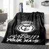 Real Madrid Club Customize Text Blanket Lightweight Customizable Blanket Ultra-Soft Perfect for Livingroom Living Room Seaside Office