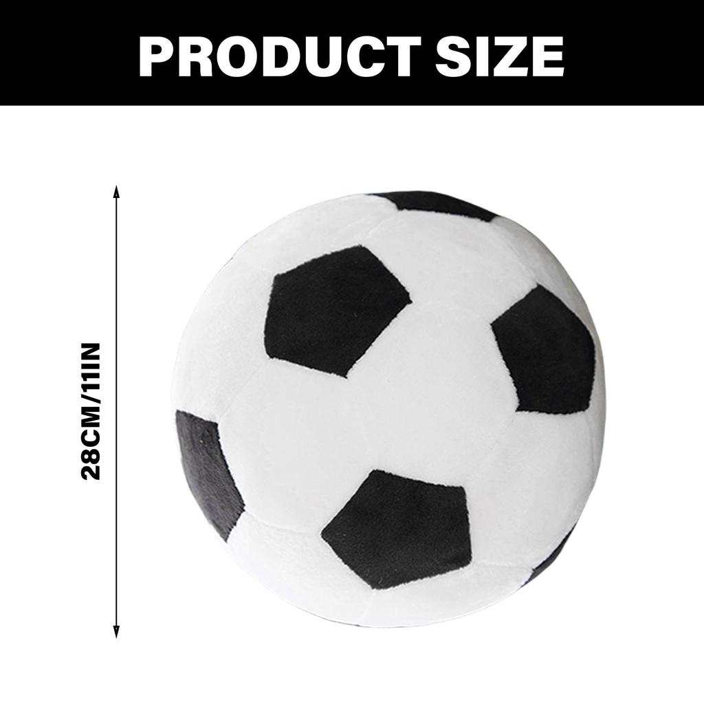 Football Shape Stuffed Pillow Soccer Ball Throw Pillow Washable for Bedroom and Sofa Decoration