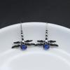 Retro Silver Color Dragonfly Animal Earrinsg Hook Dangle Earrings Party Women Elegant Jewelry