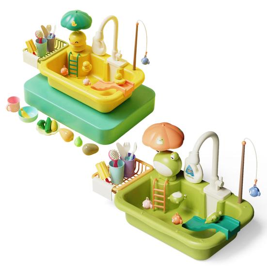1 Set Dishwasher Degrees Toys Rich Accessories 90 Cartoon Rotating Faucet Circulation Fun Water Hands-on Ability
