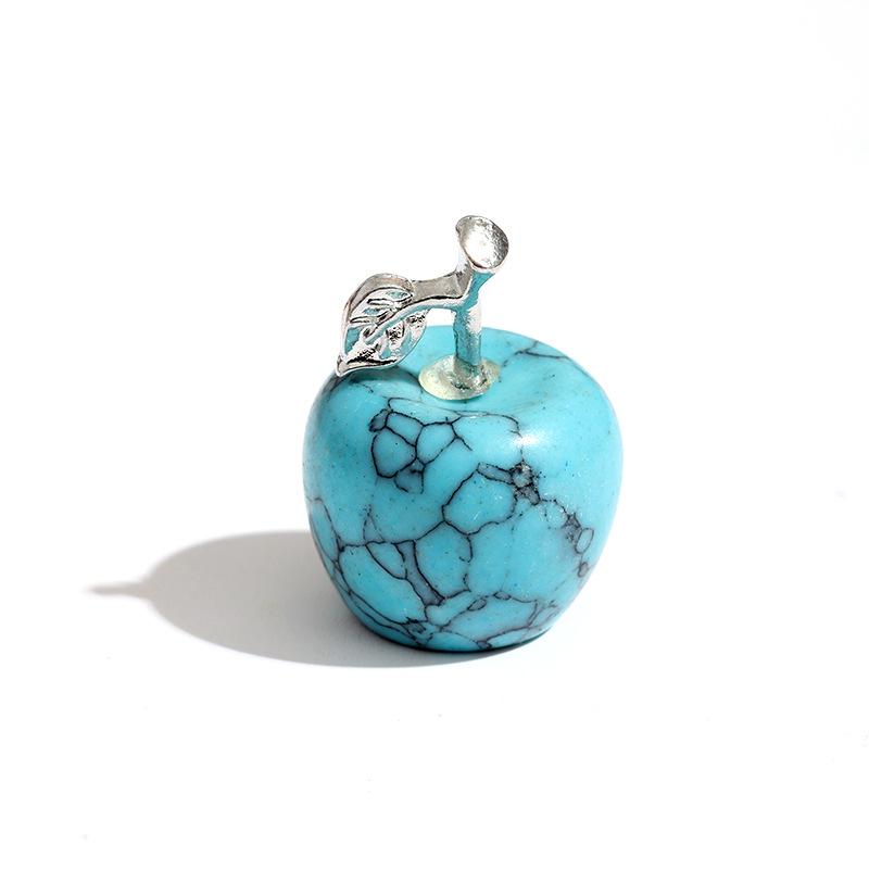 Multicolor Natural Crystal Jade Apple Ornaments - 12 Colors Christmas Gift