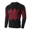 Winter Men's Thickened Casual Warm Knitted Sweater Semi-turtleneck Contrasting Sweater