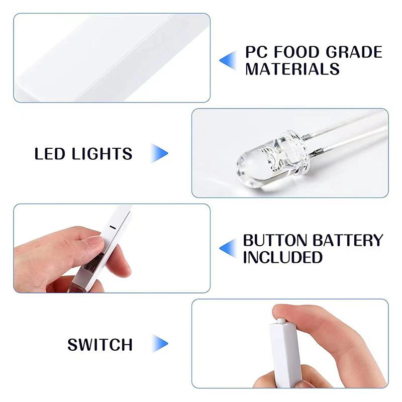 1 Pair Glowing Chopsticks Light Up Sticks Versatile Led Chopsticks For Club Party Wedding Birthday Raves Concert Reusable