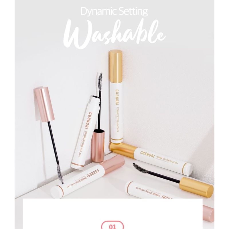 COSNORI - Dynamic Setting Washable Mascara - 2 Types