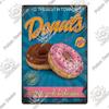 Putuo Decor Donuts Dessert Vintage Plaque Metal Plate Tin Sign Wall Art Decor Retro Poster for Kitchen Cafe Home Iron Painting