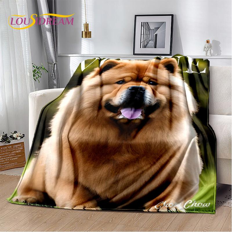 Ковдра з мультяшним хаскі, самоє, чихуахуа, померанський шпіц Кокі, м'яка ковдра для дому, спальні, дитяча ковдра для дивана