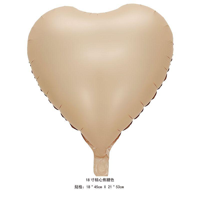 

18-дюймовый кремовый шар, карамельного цвета, молочно-белый, с надписью Love и пентаграммой, алюминиевая фольга, украшение для дня рождения, свадьбы 18 inch caramel love