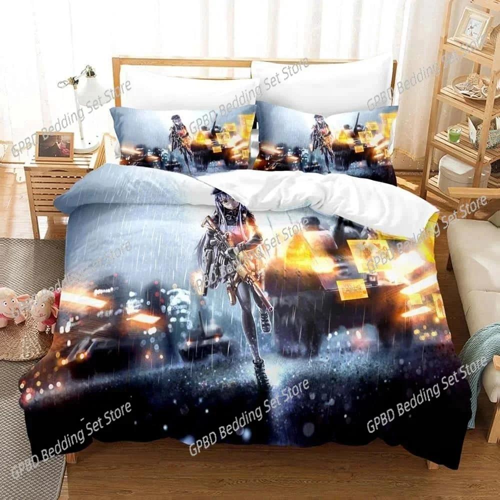 Luxury New 3D Print  Game Girls' Frontline Bedding Set Single Twin Full Queen King Size Bed Set  Bedroom Duvet cover Sets