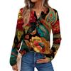 Women's Print Long Sleeve Shirts Elegant Casual Tops Trendy Shirts Tops