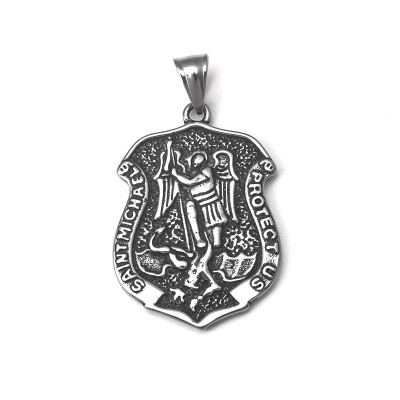 

Подвеска-кулон Щит Святого Михаила из нержавеющей стали, винтажный панк-рок стиль