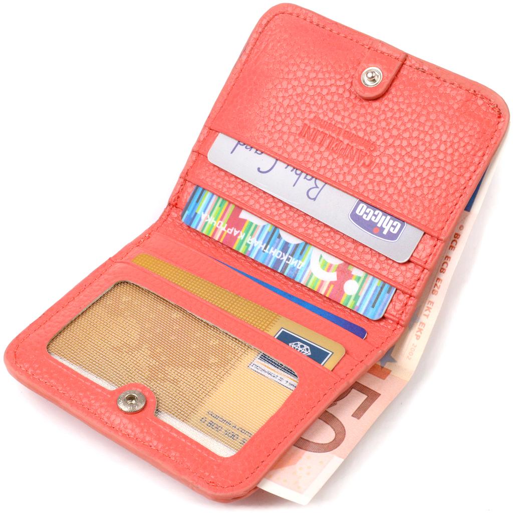 Small Women's Wallet Made of Genuine Leather Flotar CANPELLINI 21794 Coral