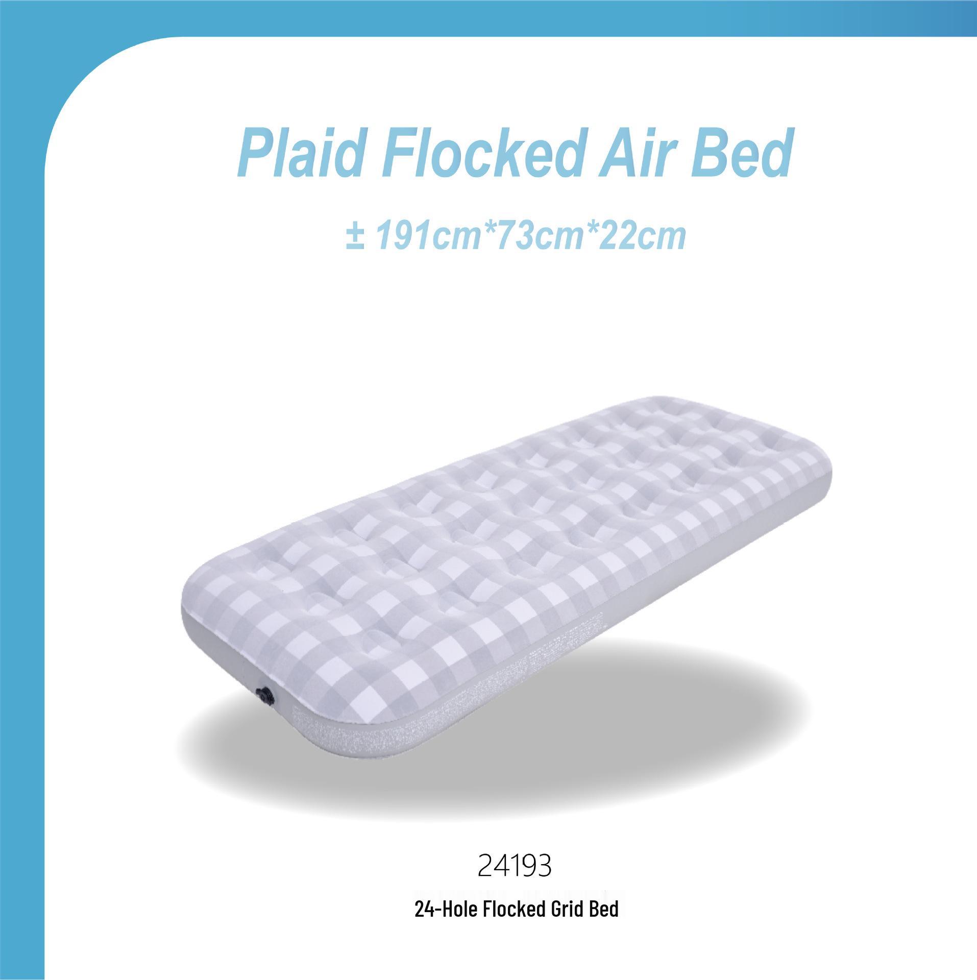 JILONG Double Flocked Inflatable Air Mattress for Home & Outdoor Use
