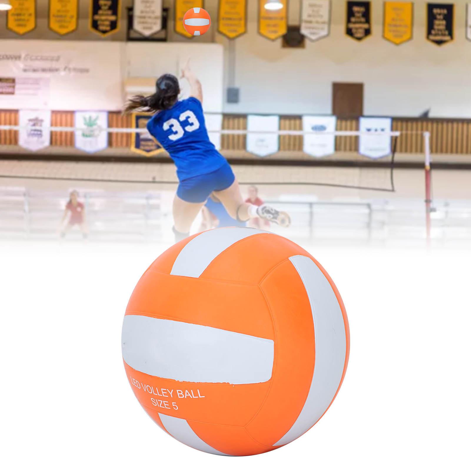 

LED Glow In The Dark Volleyball Rubber LED Vibration Nightime Light Up Volleyball for Outdoor