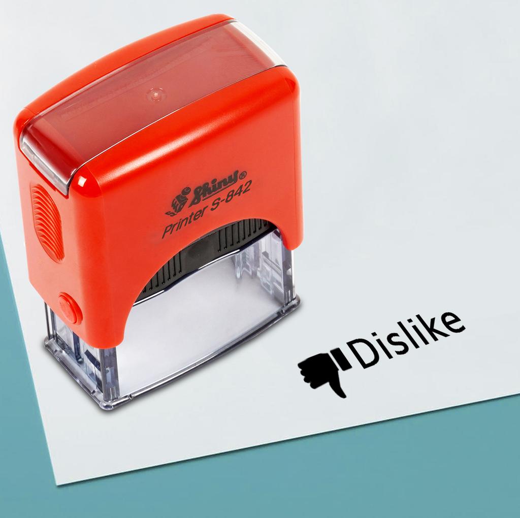 Printtoo Dislike Self Inking Rubber Stamp Pre,Inked Office Stamp, Home Office Business Stationery, 38 X 14 Mm,