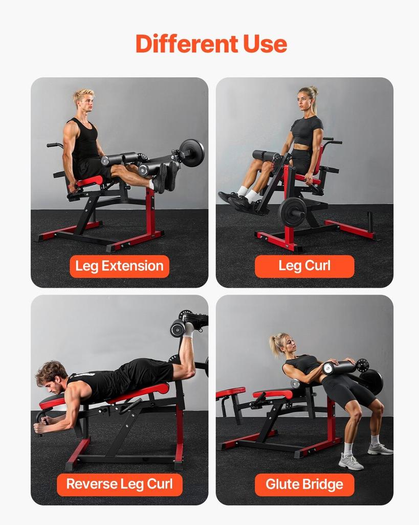 Leg Extension and Curl Machine Seated Leg Rotary Extension Bench 550lbs